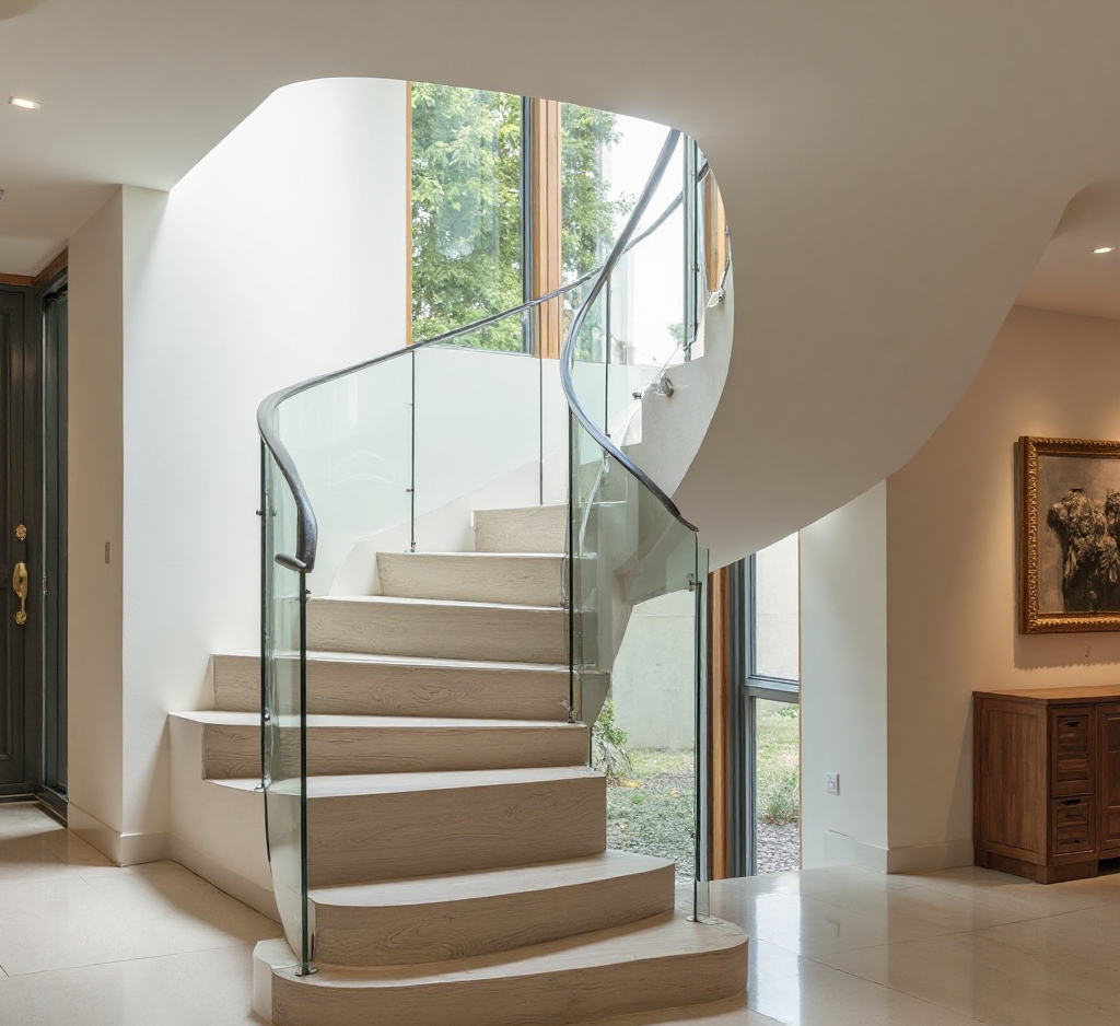 Cantilevered staircase